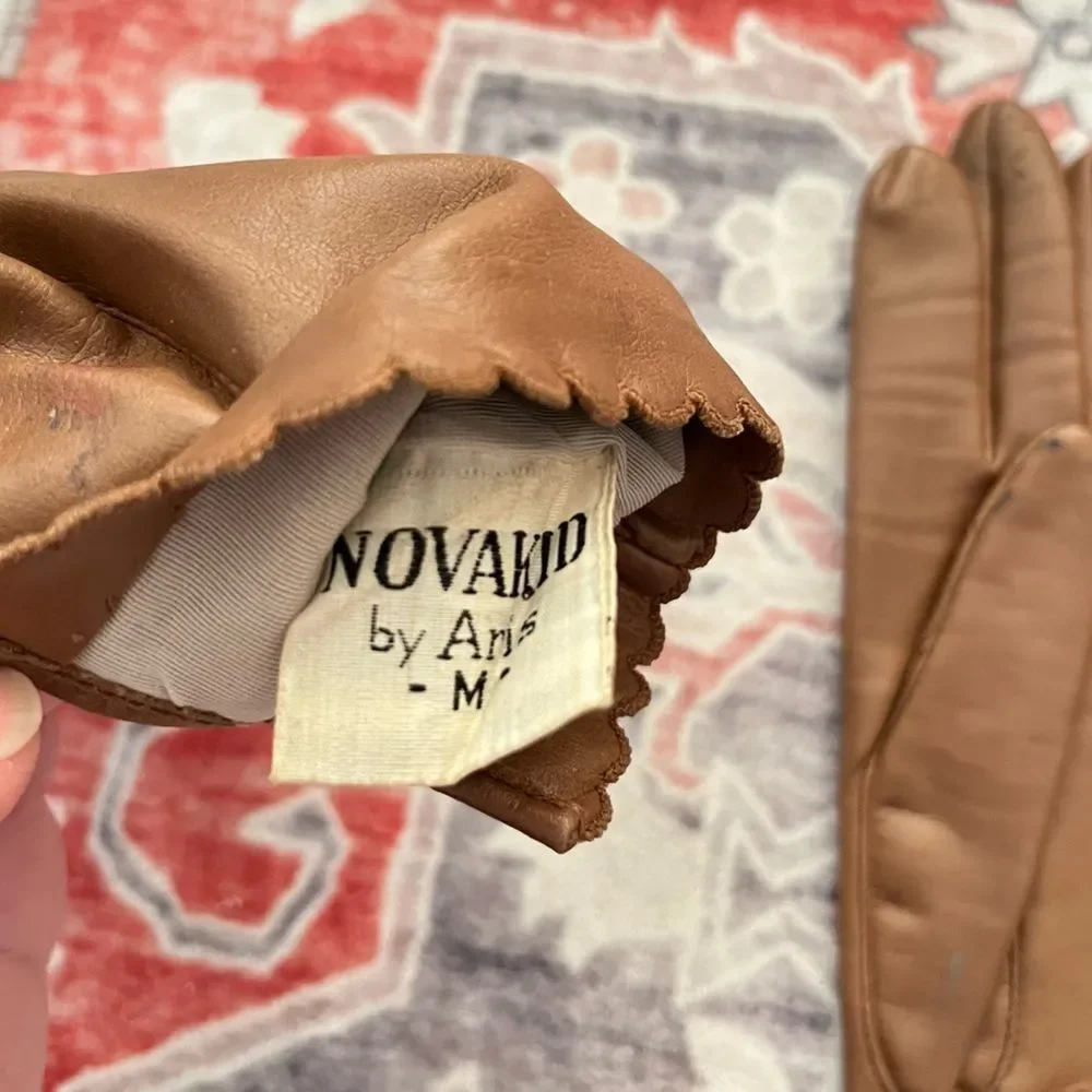 Novakid by Aris Brown Leather Driving Gloves